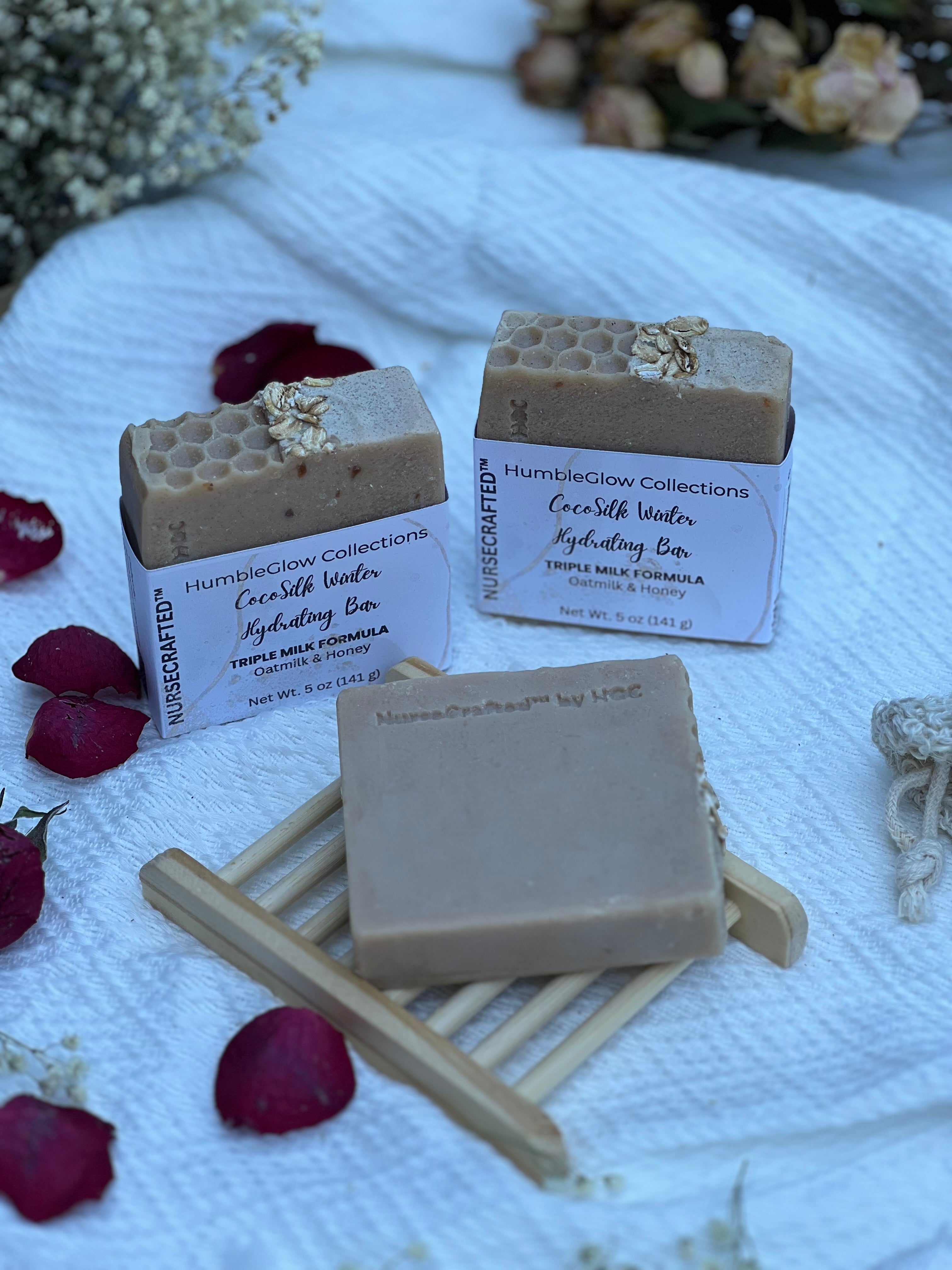 CocoSilk Winter Triple Milk Hydration Bar | Moisturizing Soap for Dry Skin | NurseCrafted™ | 3 for $27