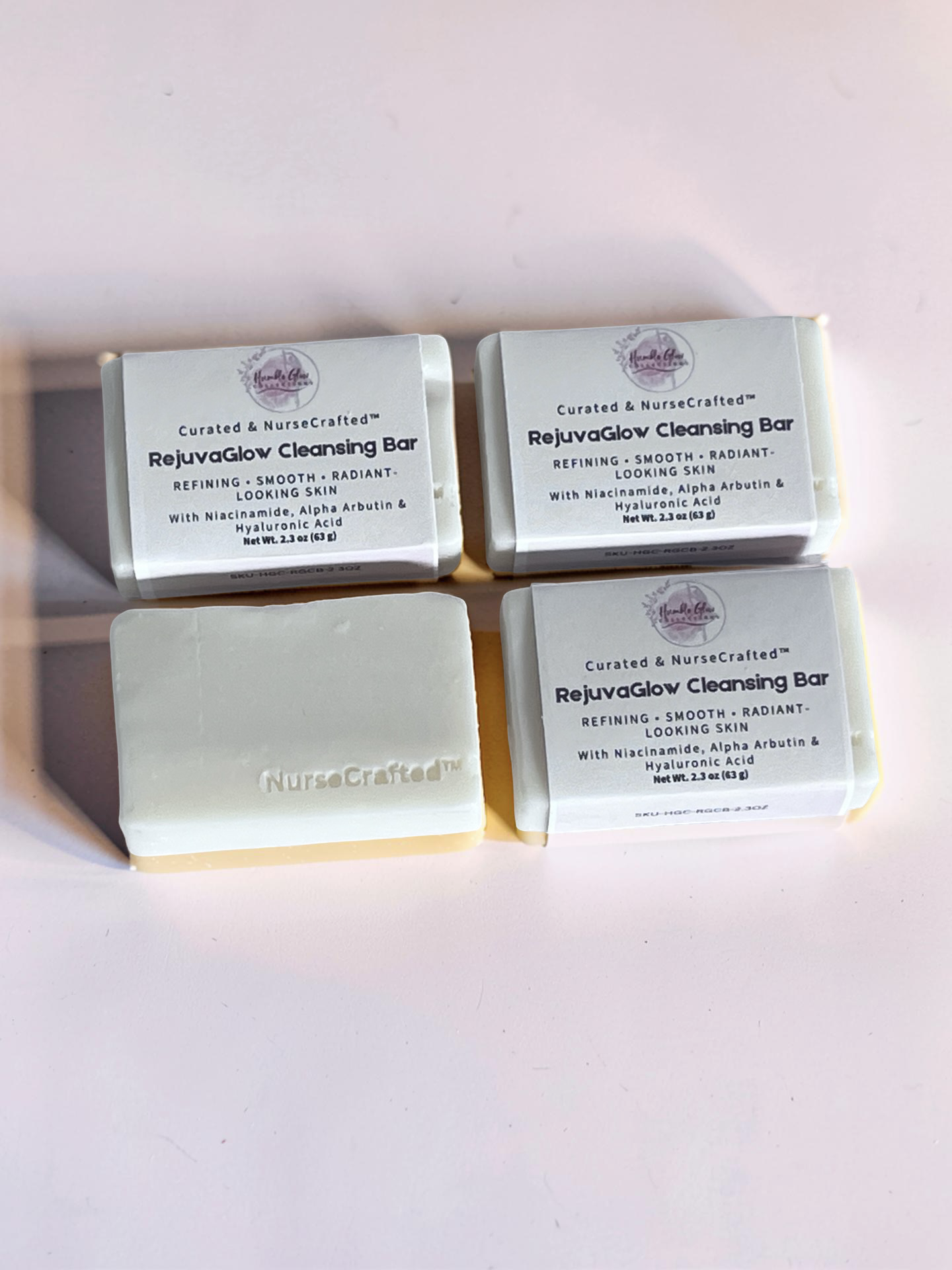 RejuvaGlow Cleansing Bar – Refining Cleanser with Niacinamide, Alpha Arbutin & Hyaluronic Acid | NurseCrafted™
