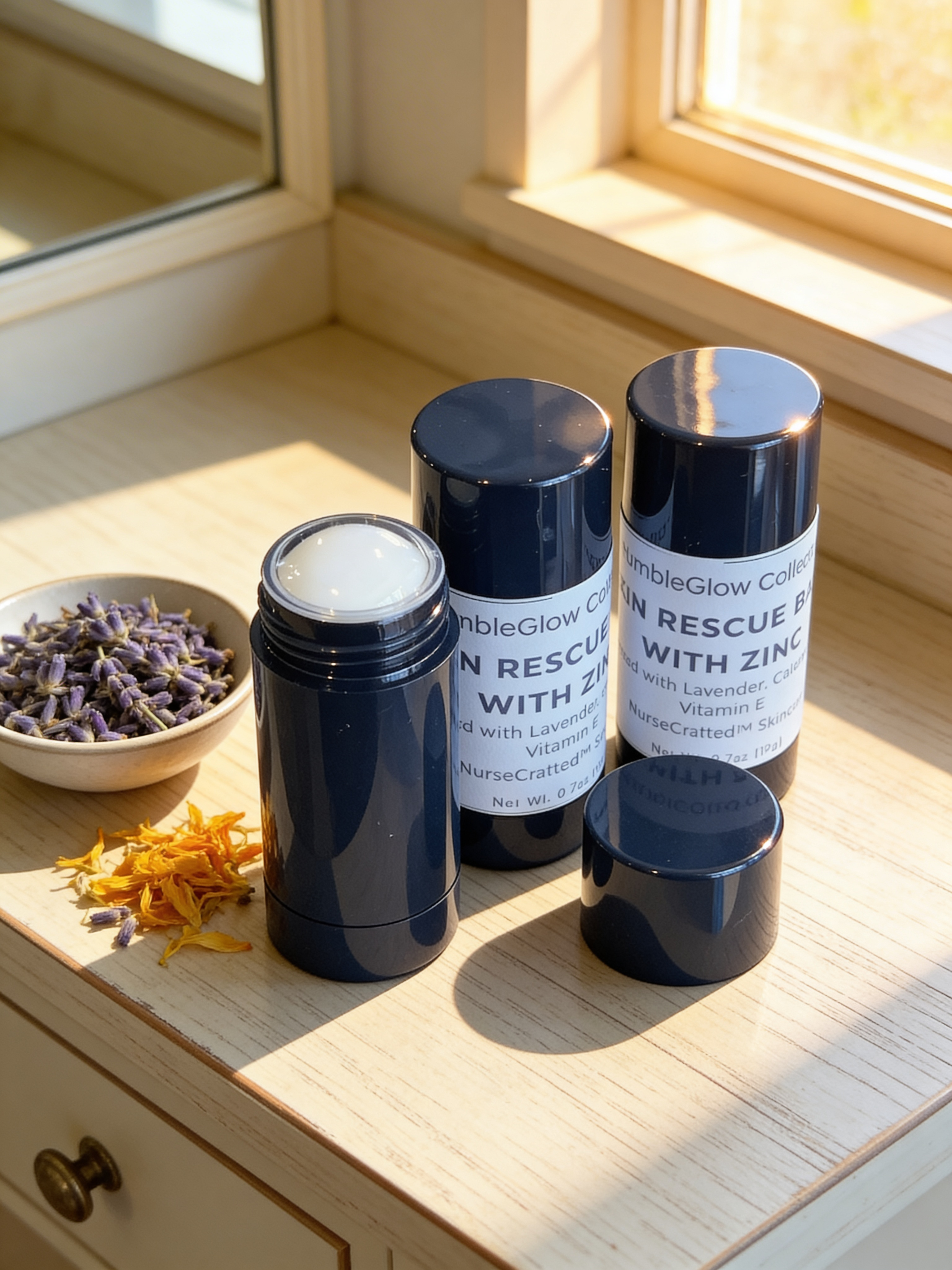 Zinc Skin Rescue Barrier Balm Stick – Protective Hydration & Skin Support | NurseCrafted™
0.7 oz (19 g)