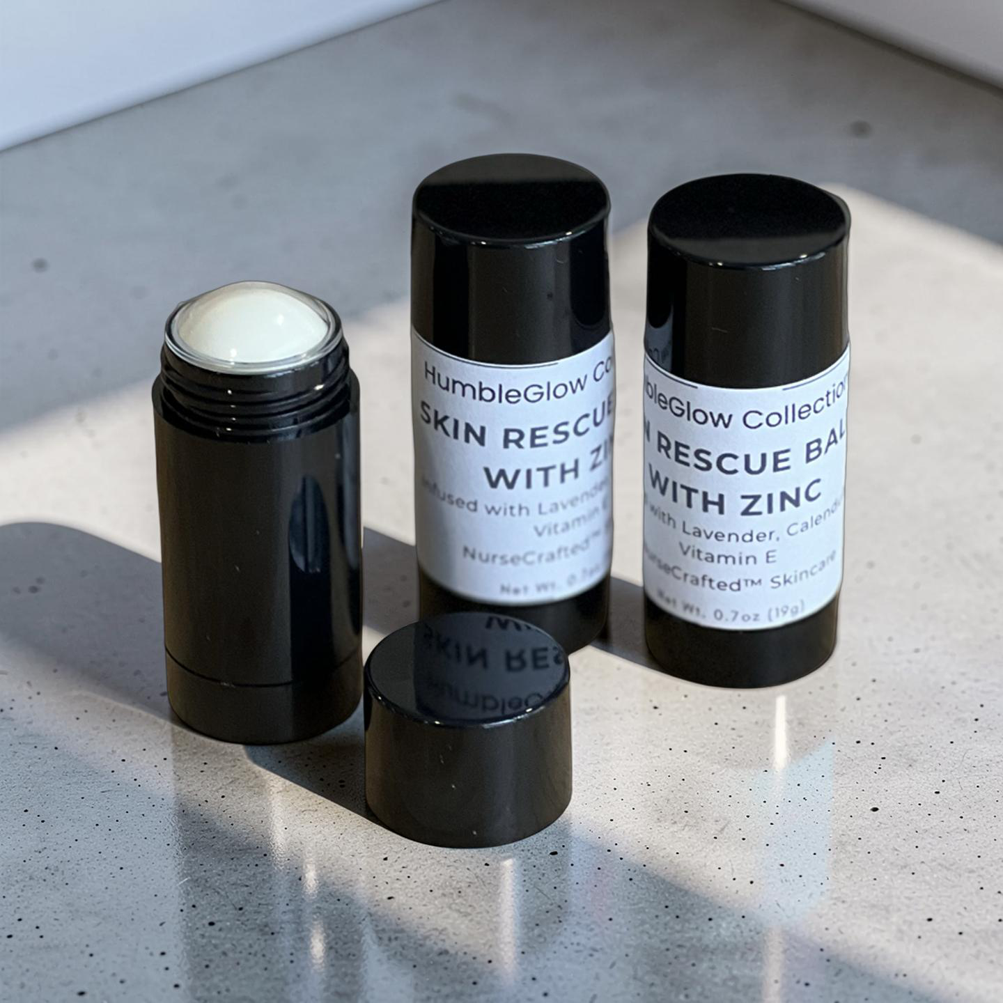 Zinc Skin Rescue Barrier Balm Stick – Protective Hydration & Skin Support | NurseCrafted™
0.7 oz (19 g)