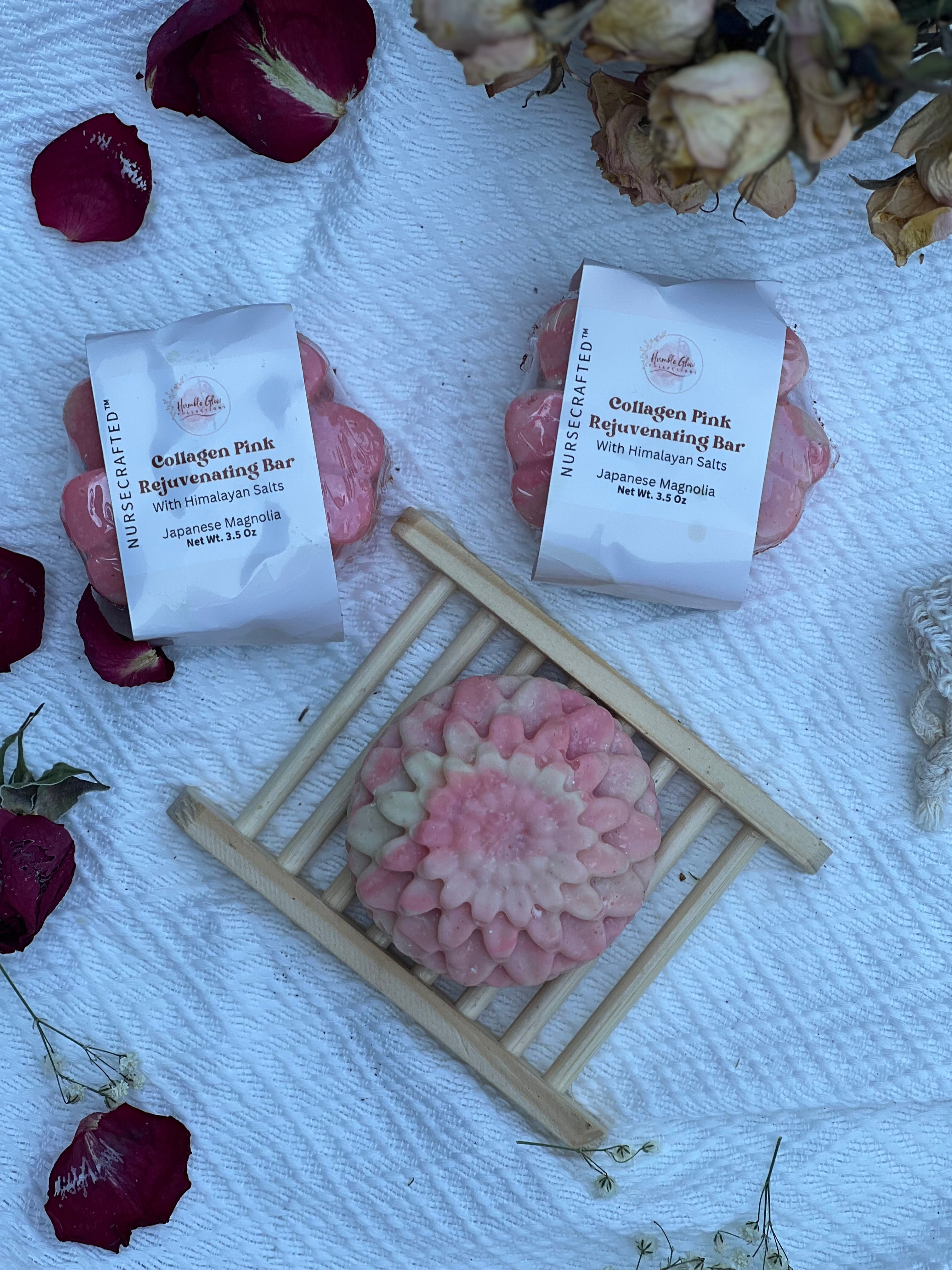 Collagen Pink Rejuvenating Bar– Collagen Hydration Soap with Rosehip | NurseCrafted™ | 3 for $27