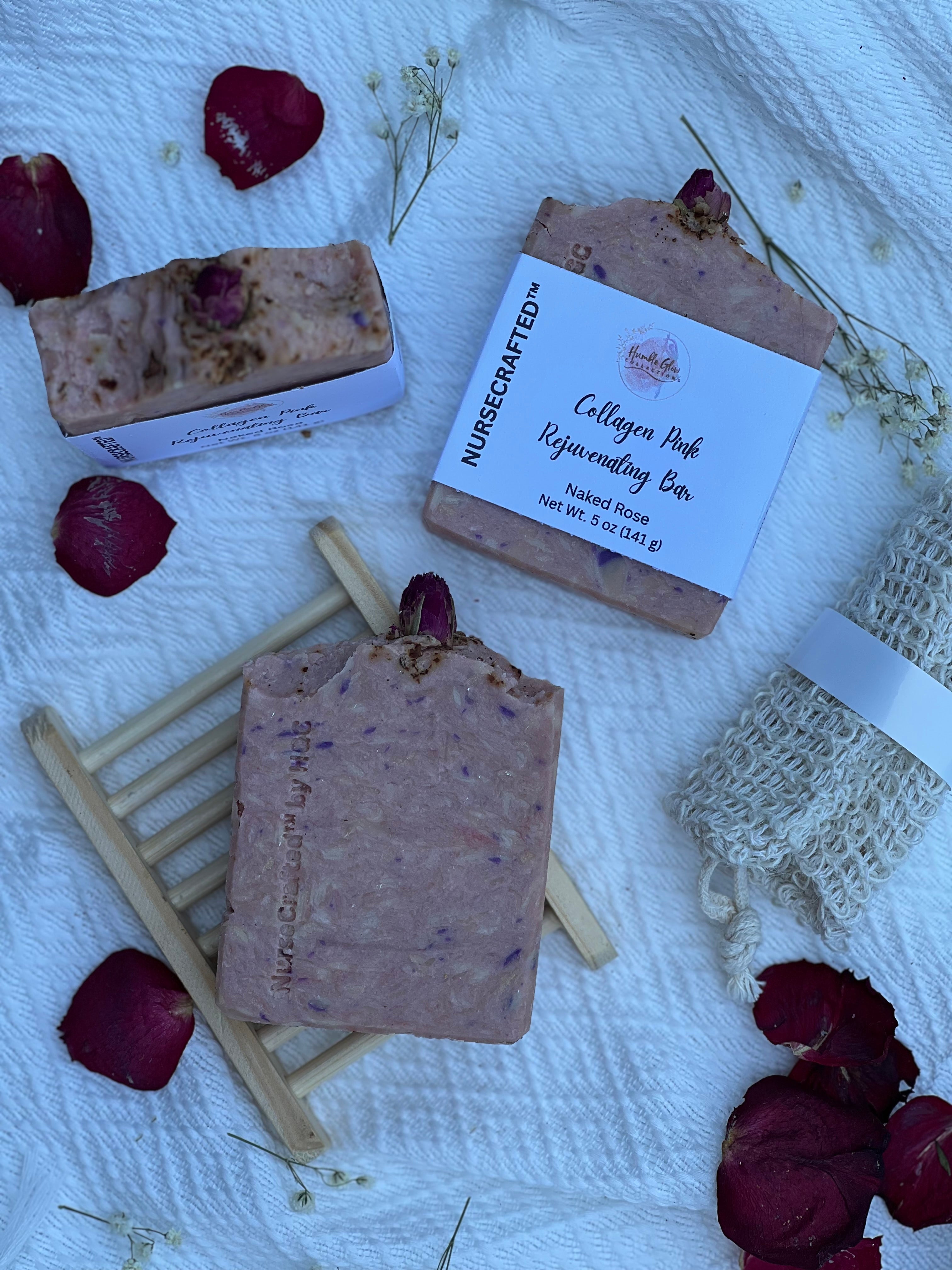 Collagen Pink Rejuvenating Bar– Collagen Hydration Soap with Rosehip | NurseCrafted™