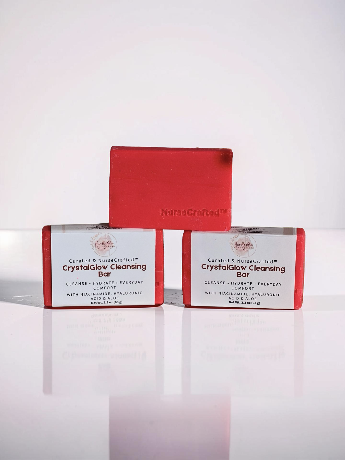 CrystalGlow Cleansing Bar – Gentle Hydrating Soap with Niacinamide, Hyaluronic Acid & Aloe | NurseCrafted™