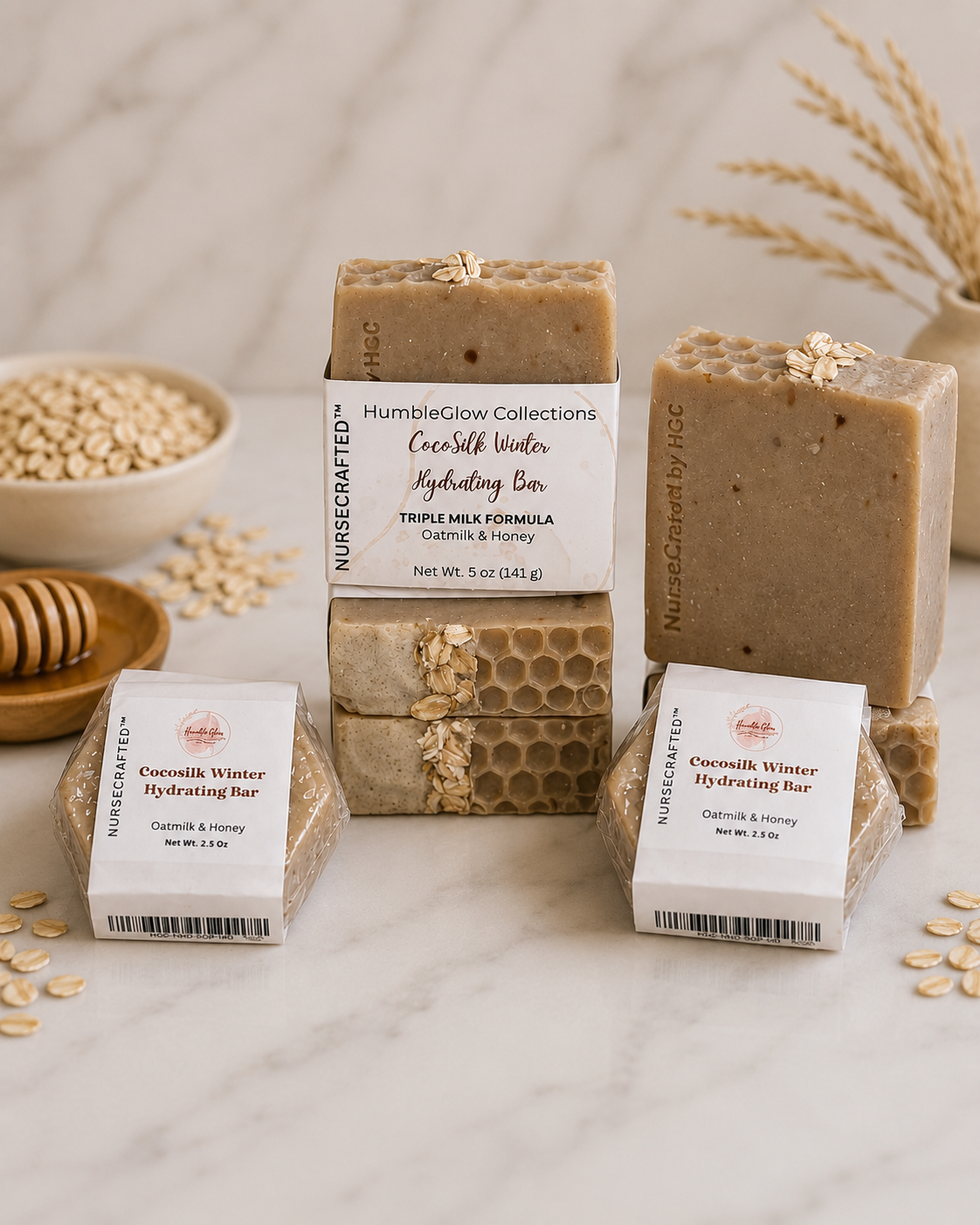 CocoSilk Winter Triple Milk Hydration Bar | Moisturizing Soap for Dry Skin | NurseCrafted™