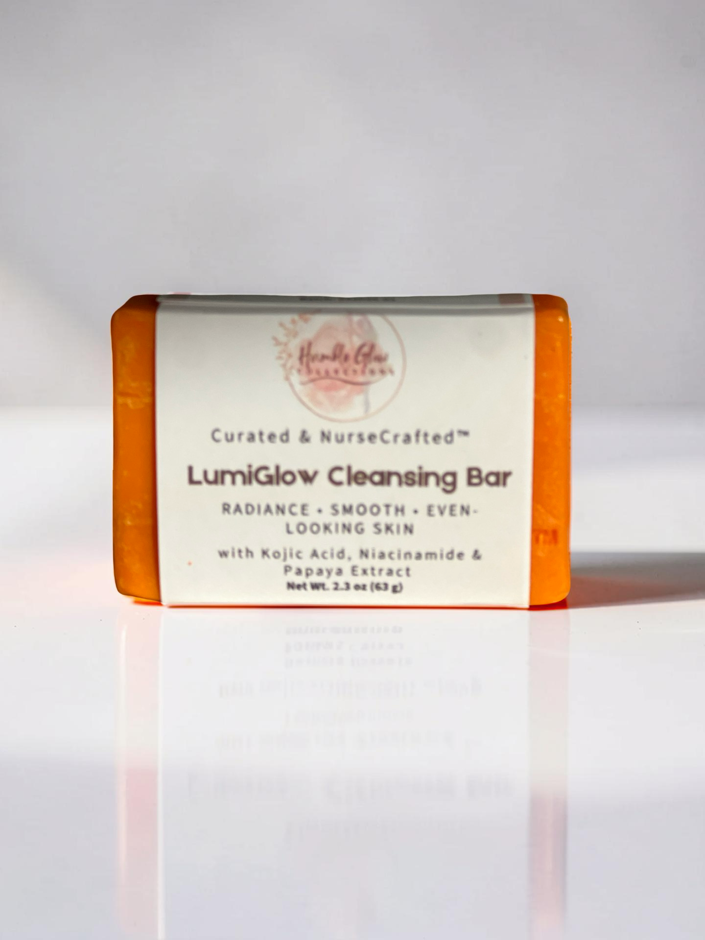 LumiGlow Cleansing Bar – Radiance Soap with Kojic Acid, Niacinamide & Papaya Extract | NurseCrafted™