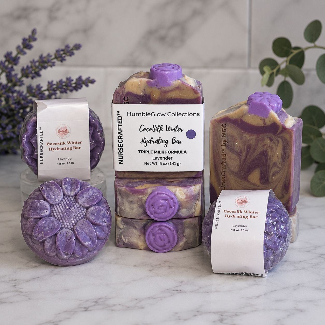 CocoSilk Winter Triple Milk Hydration Bar | Moisturizing Soap for Dry Skin | NurseCrafted™