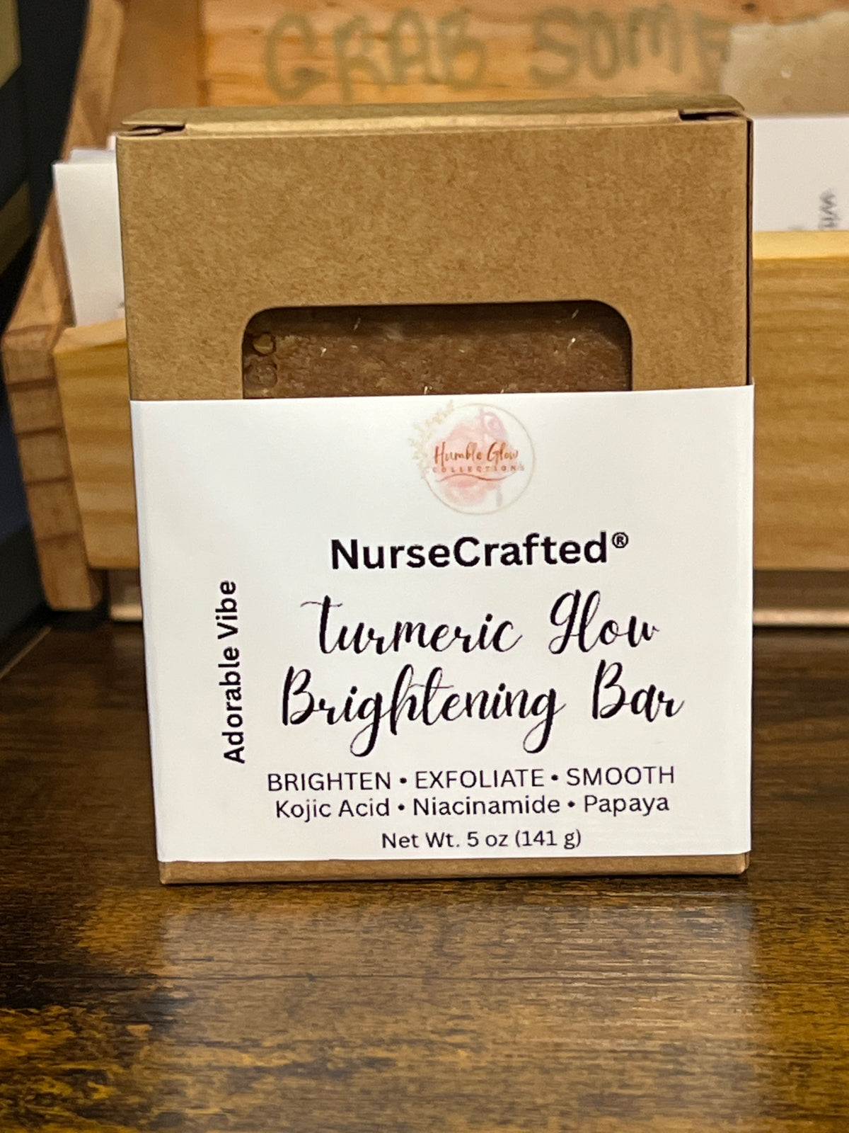 NurseCrafted Turmeric Glow brightening cleansing bar with kojic acid