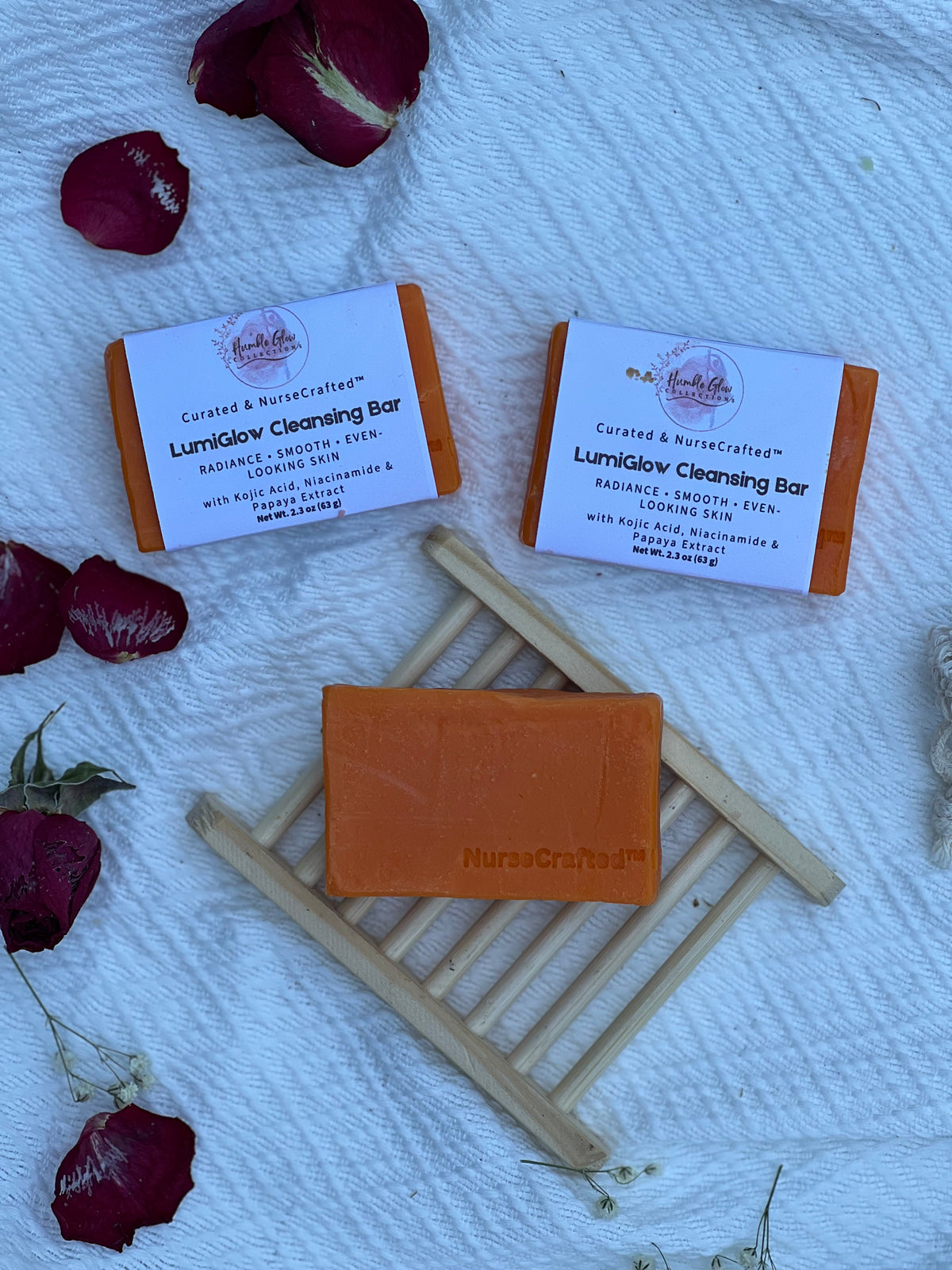 LumiGlow Cleansing Bar – Radiance Soap with Kojic Acid, Niacinamide & Papaya Extract | NurseCrafted® Limited Edition
