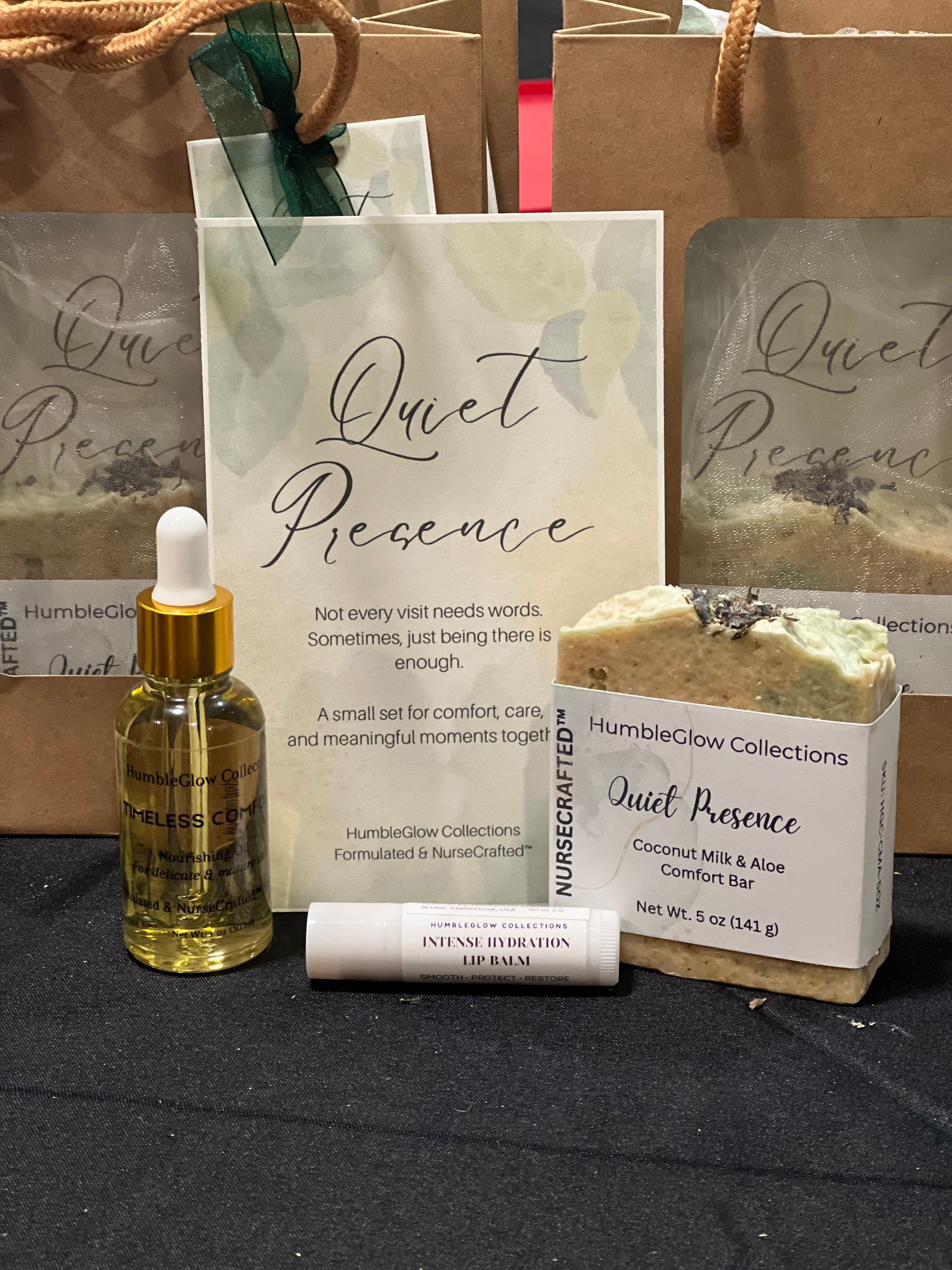 Quiet Presence Gift Set | Calming Self-Care Bundle | NurseCrafted™ Skincare Gift.