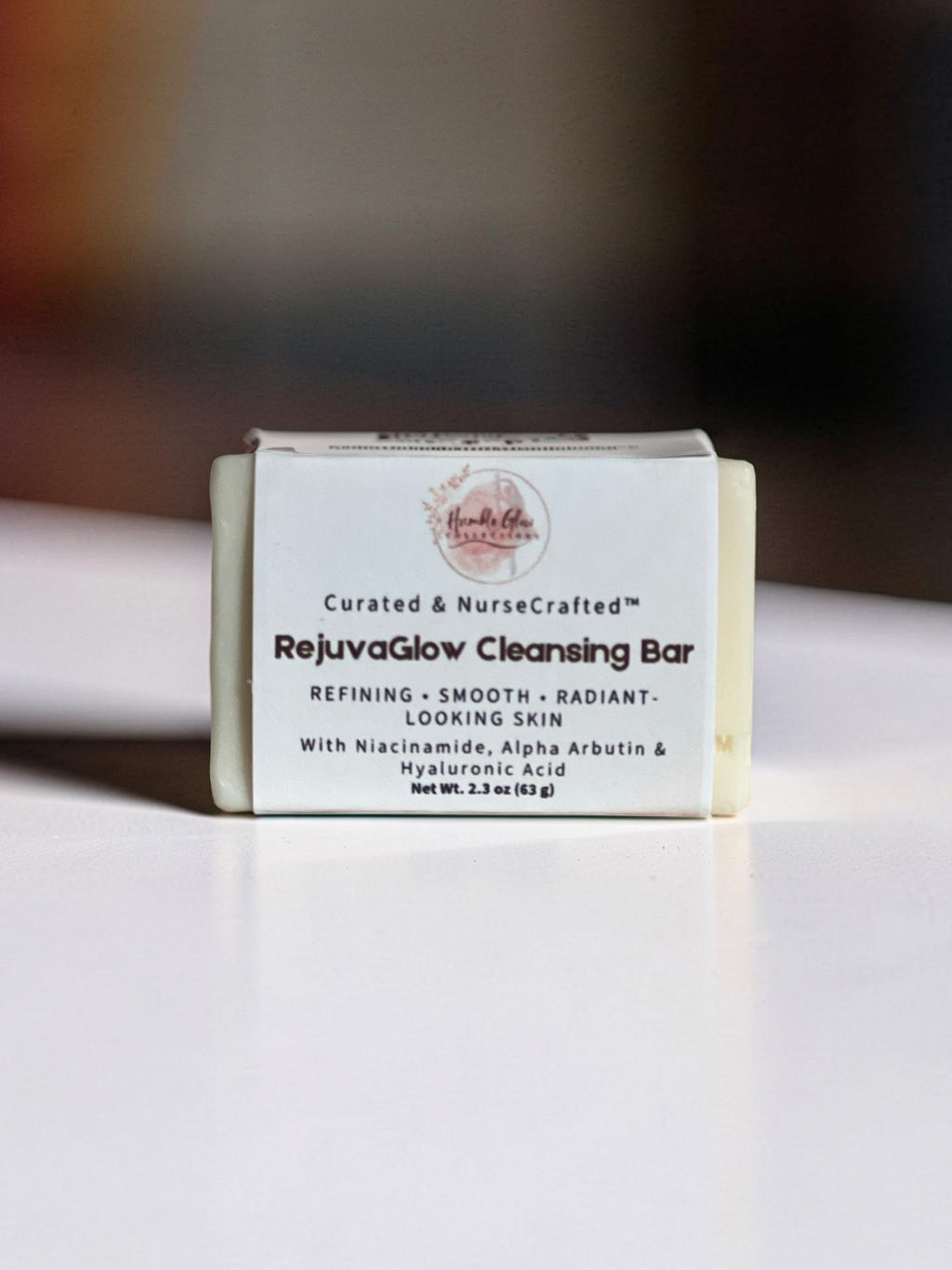 RejuvaGlow Cleansing Bar – Refining Cleanser with Niacinamide, Alpha Arbutin & Hyaluronic Acid | NurseCrafted™