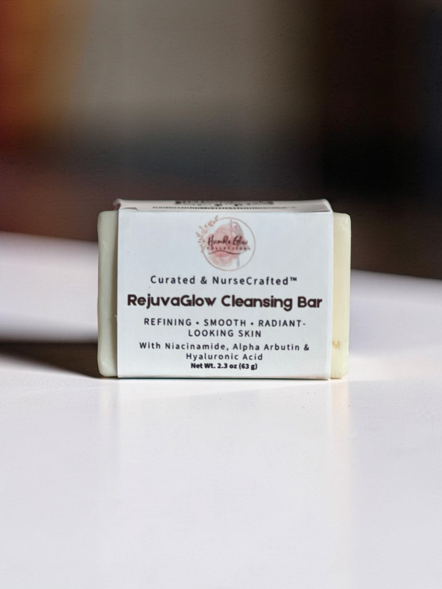 RejuvaGlow Cleansing Bar – Refining Cleanser with Niacinamide, Alpha Arbutin & Hyaluronic Acid | NurseCrafted™