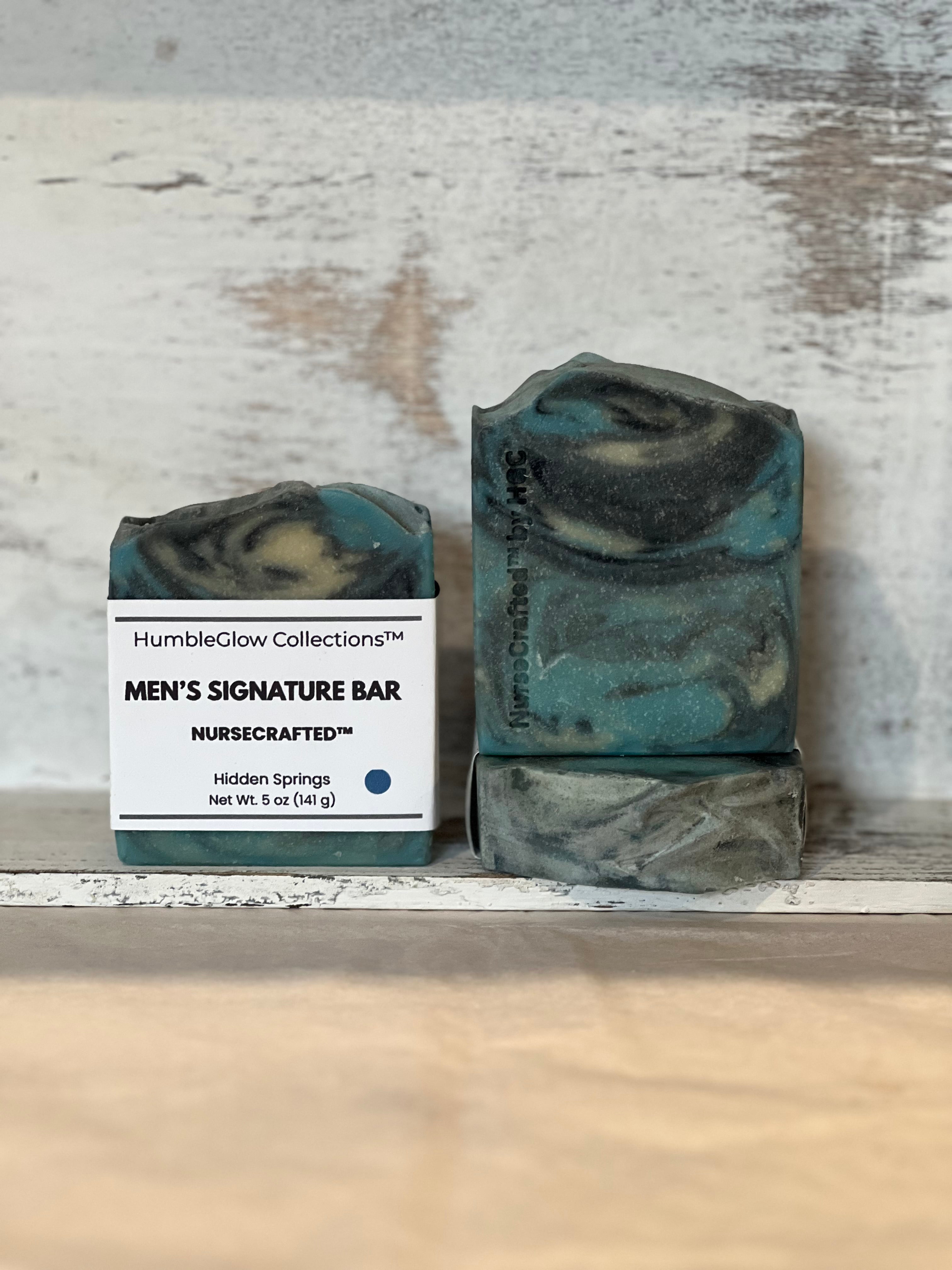 Mens Signature Bar- Deep Clean Charcoal Clay Soap for Men |  NurseCrafted™