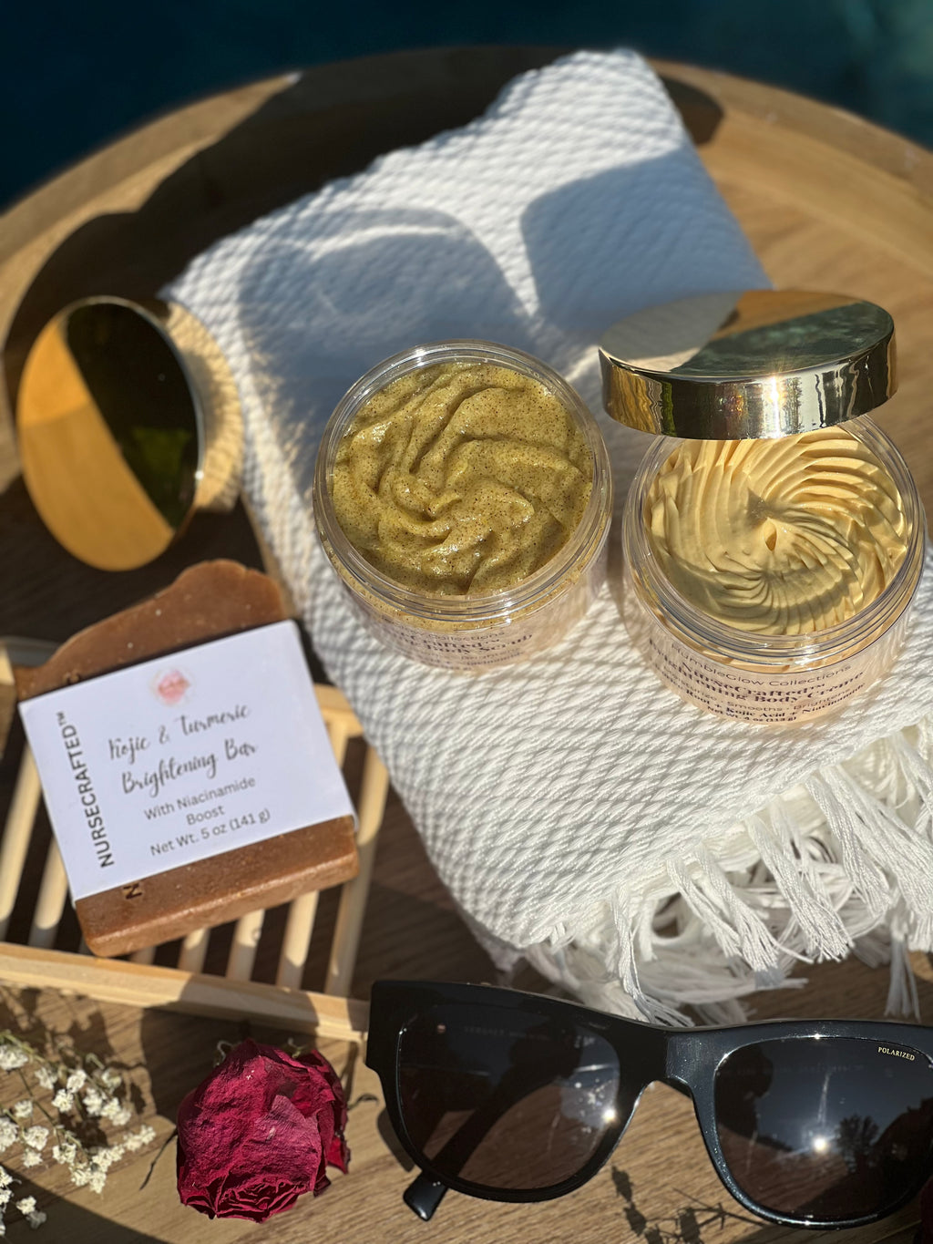 EvenGlow™ Brightening Body Care Bundle — Kojic Acid, Turmeric & Niacinamide | NurseCrafted™