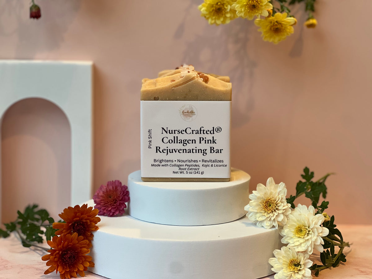 NurseCrafted Collagen Pink Rejuvenating Bar soap with rosehip