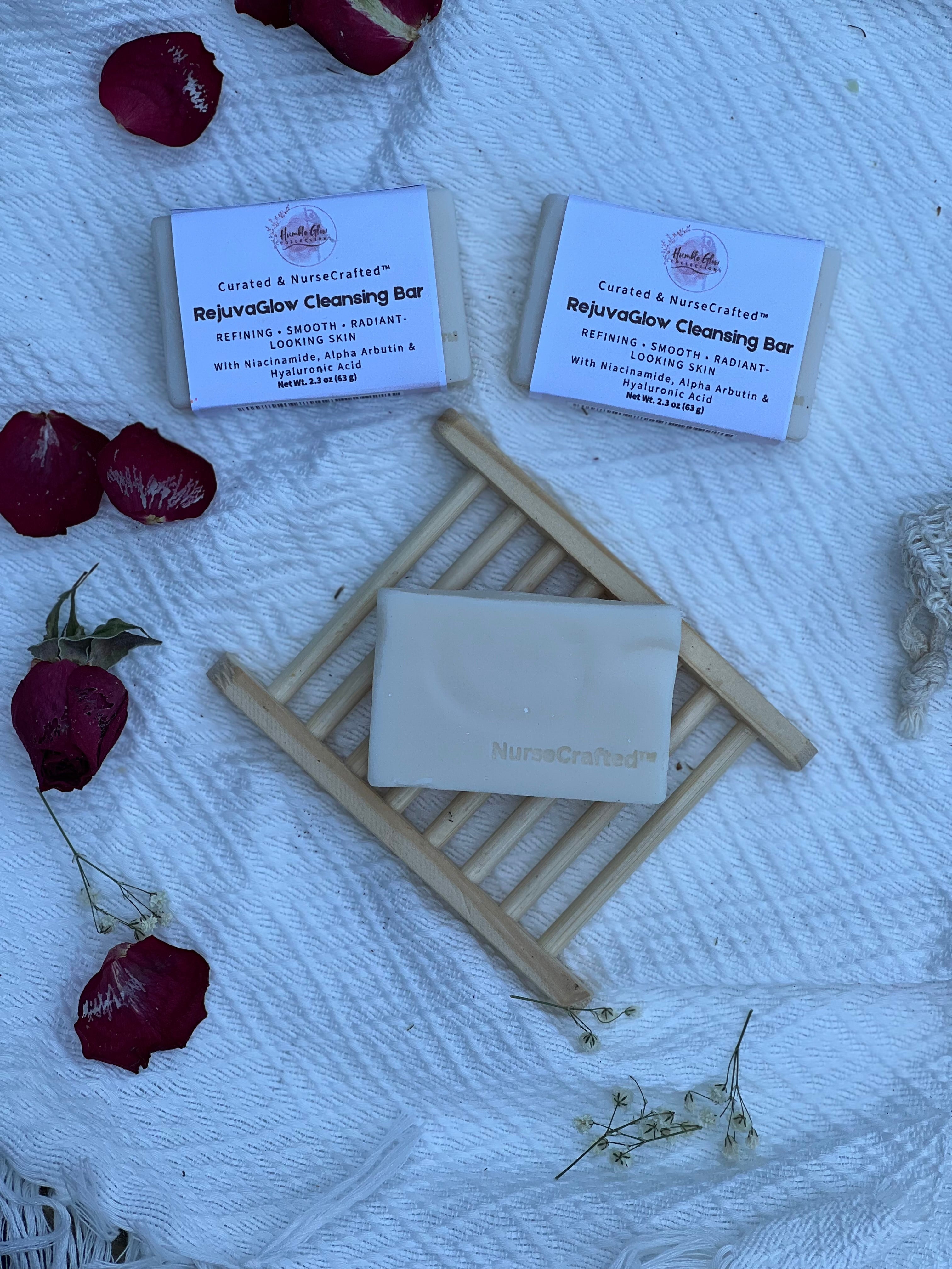 RejuvaGlow Cleansing Bar with Niacinamide, Alpha Arbutin & Hyaluronic Acid | NurseCrafted™ Limited Edition