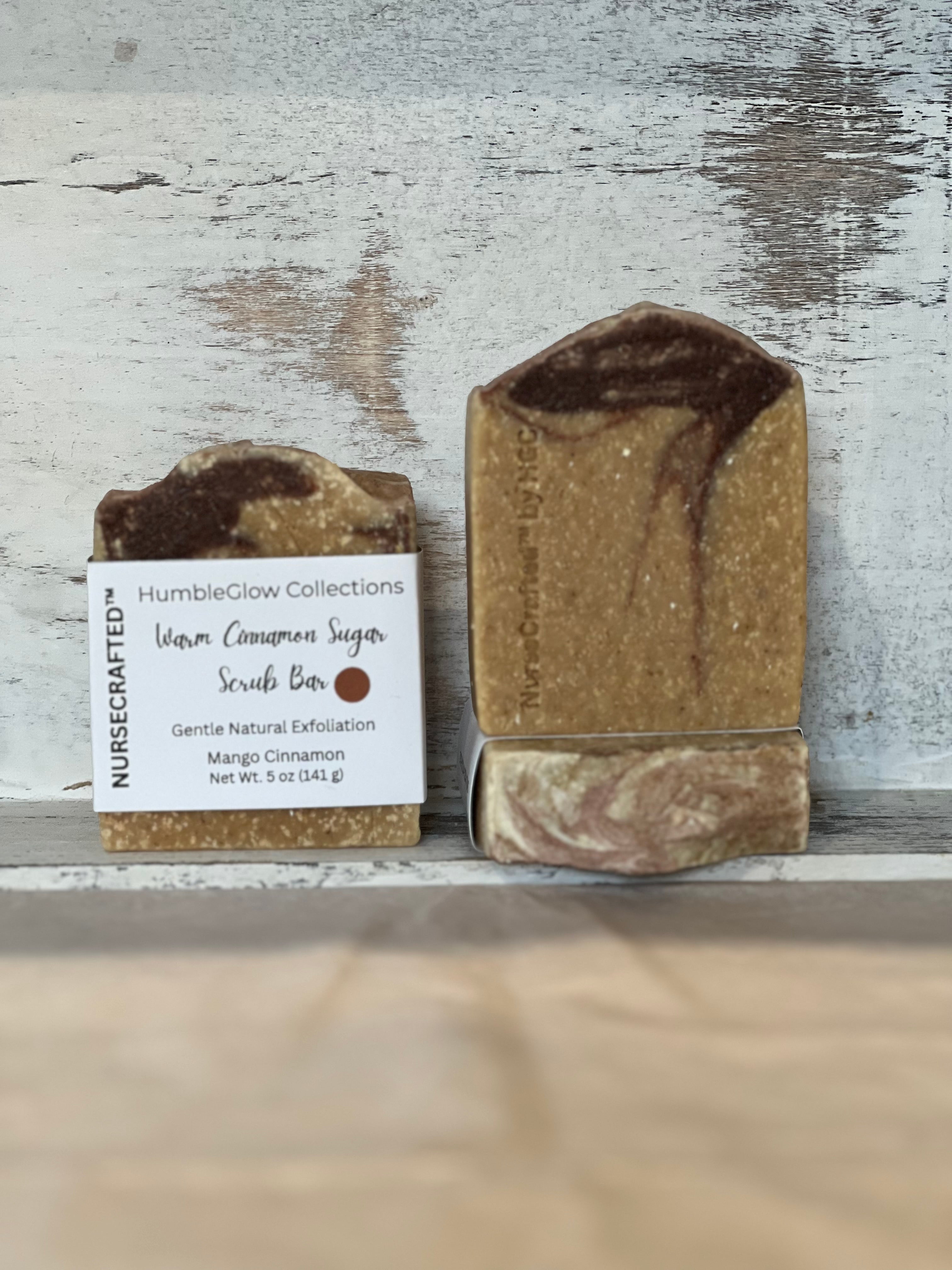 Warm Cinnamon Sugar Scrub Bar – Exfoliating Sugar Scrub Soap | NurseCrafted™