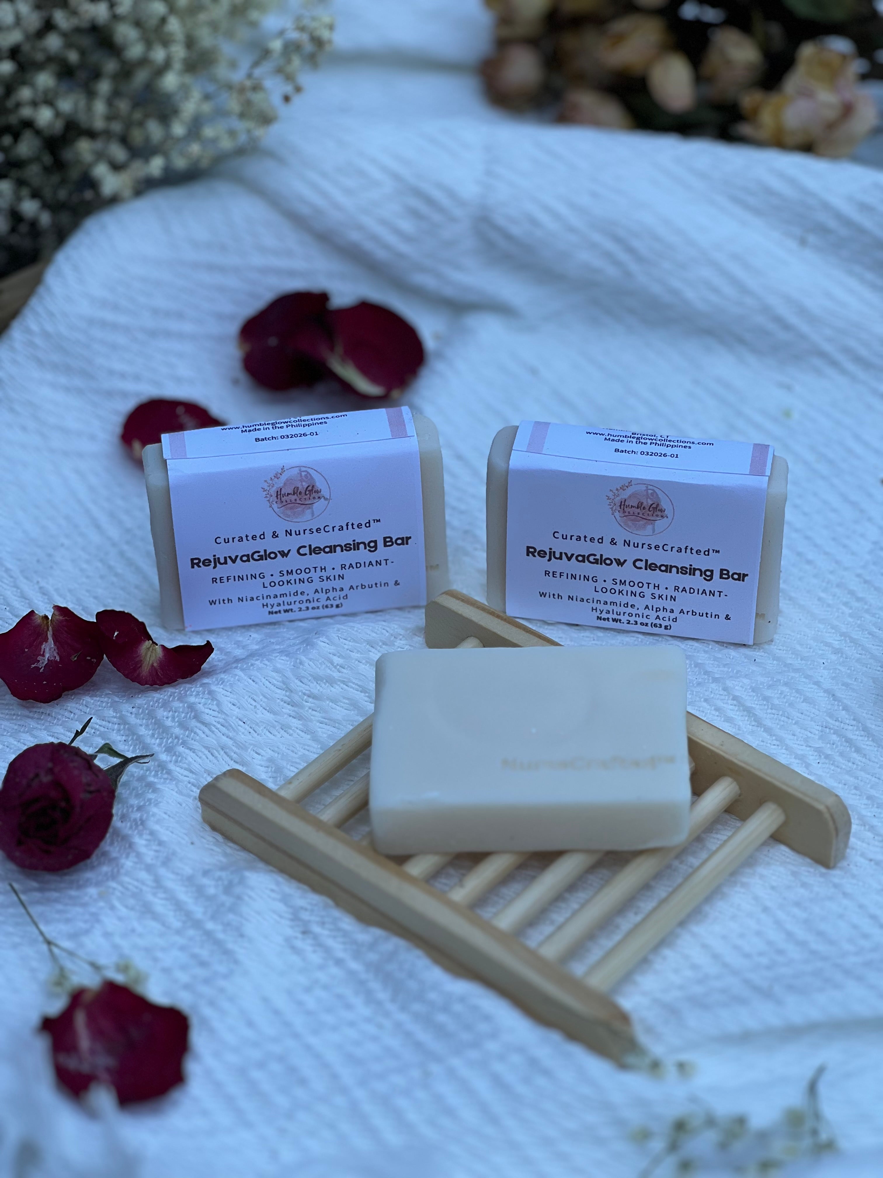 RejuvaGlow Cleansing Bar with Niacinamide, Alpha Arbutin & Hyaluronic Acid | NurseCrafted™ Limited Edition