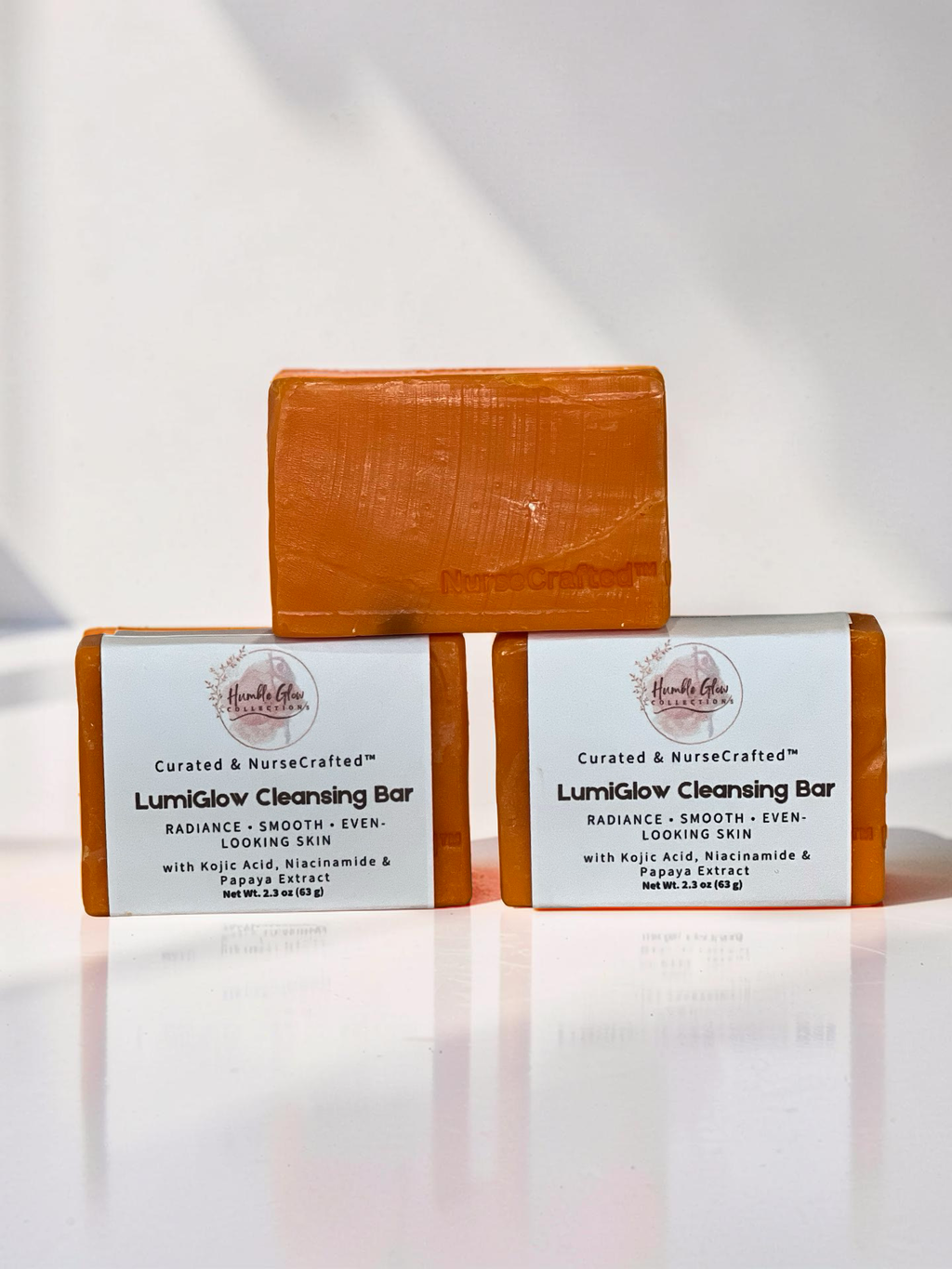 LumiGlow Cleansing Bar – Radiance Soap with Kojic Acid, Niacinamide & Papaya Extract | NurseCrafted™