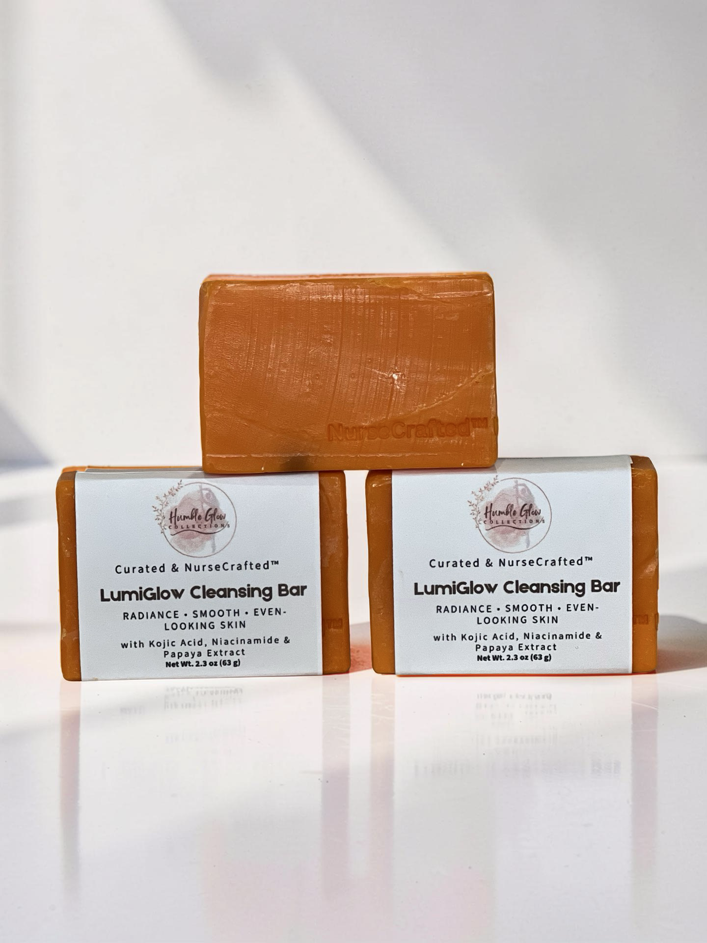 LumiGlow Cleansing Bar – Radiance Soap with Kojic Acid, Niacinamide & Papaya Extract | NurseCrafted™