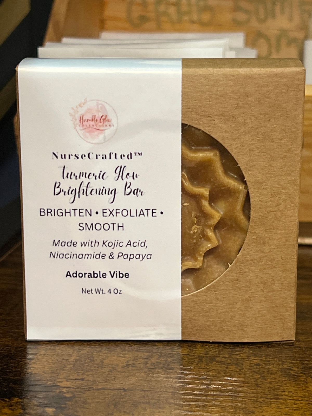 NurseCrafted Turmeric Glow brightening cleansing bar with kojic acid
