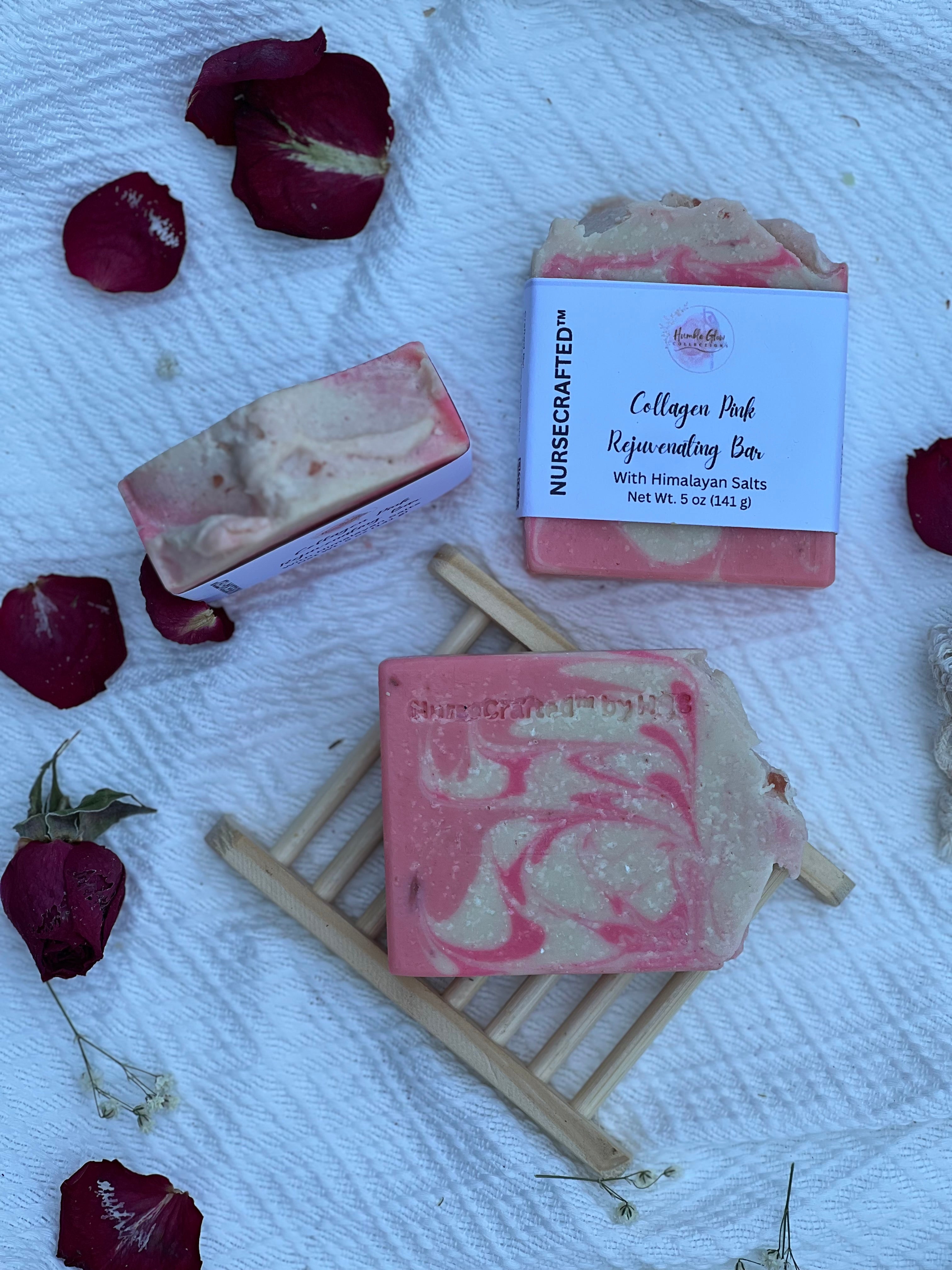 Collagen Pink Rejuvenating Bar– Collagen Hydration Soap with Rosehip | NurseCrafted™