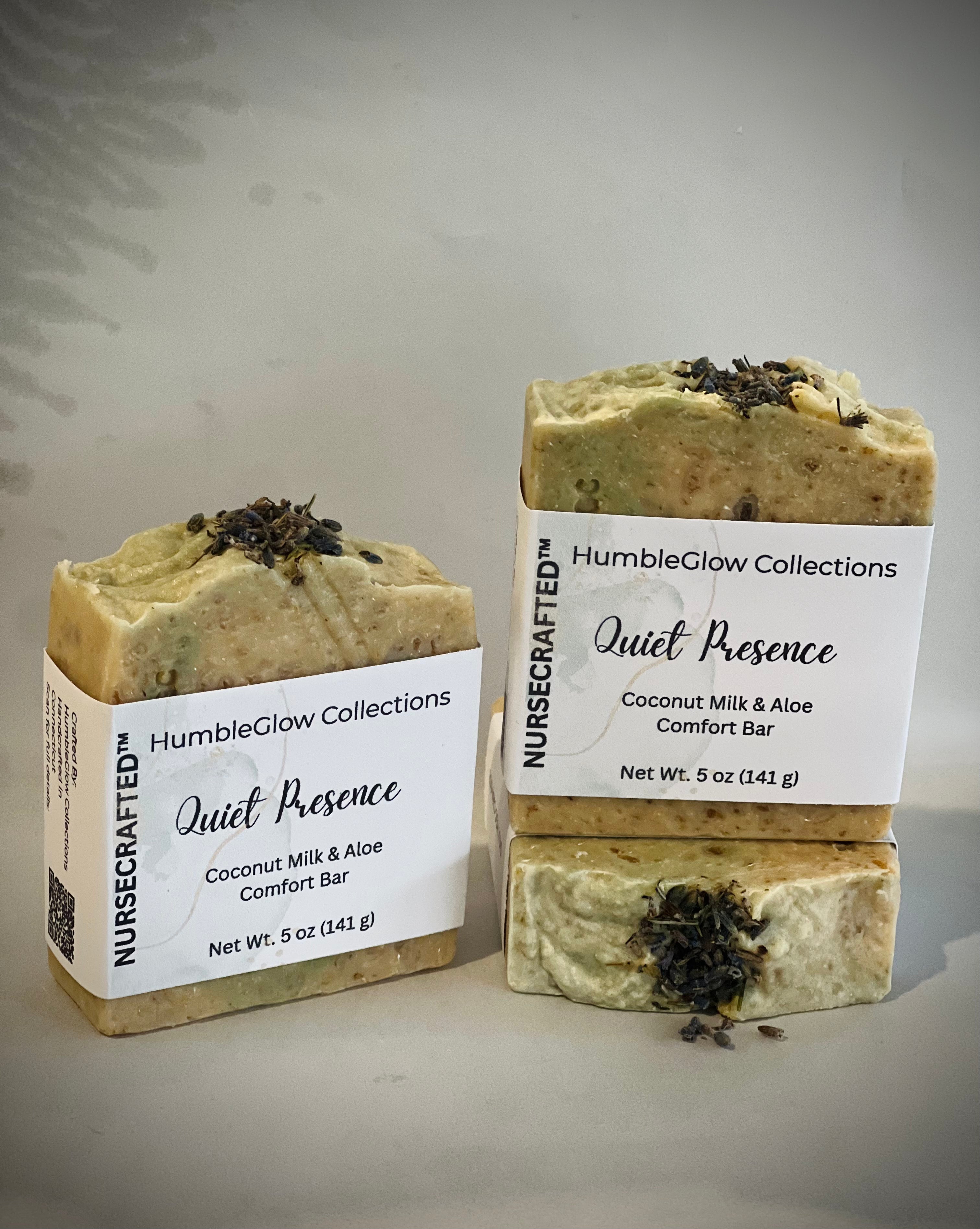 Quiet Presence™ Coconut Milk & Aloe Bar Soap | Gentle Comfort Cleanse | NurseCrafted™ Net Wt. 5oz