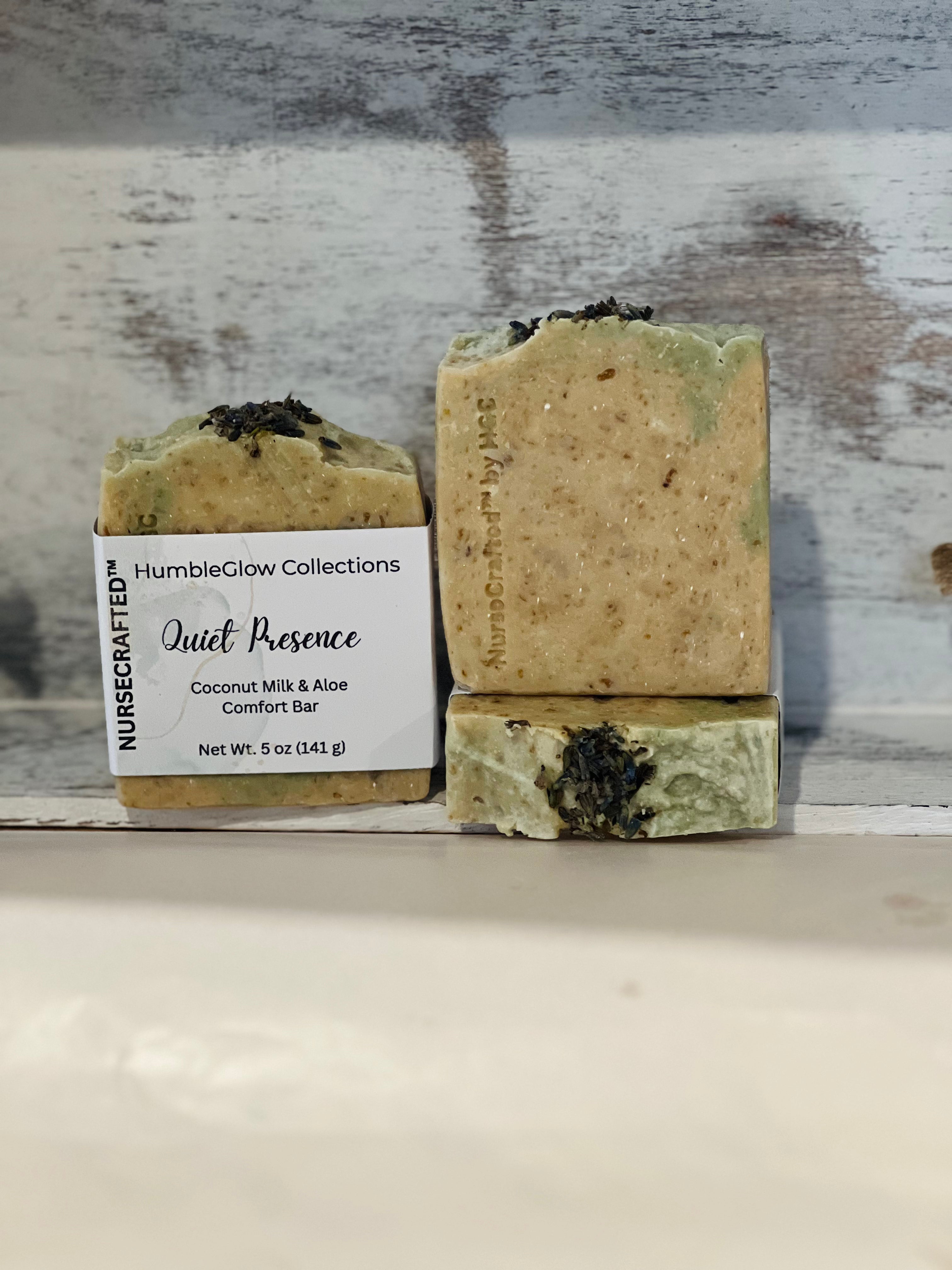Quiet Presence™ Coconut Milk & Aloe Bar Soap | Gentle Comfort Cleanse | NurseCrafted™ Net Wt. 5oz