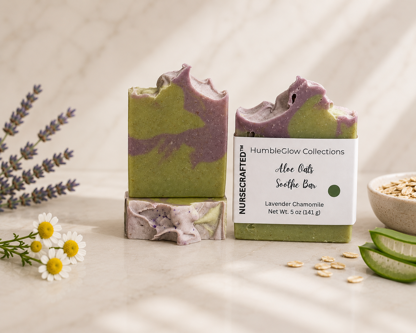 Aloe Oat Soothe Bar – Oatmeal Aloe Soothing Soap for Sensitive Skin | NurseCrafted™