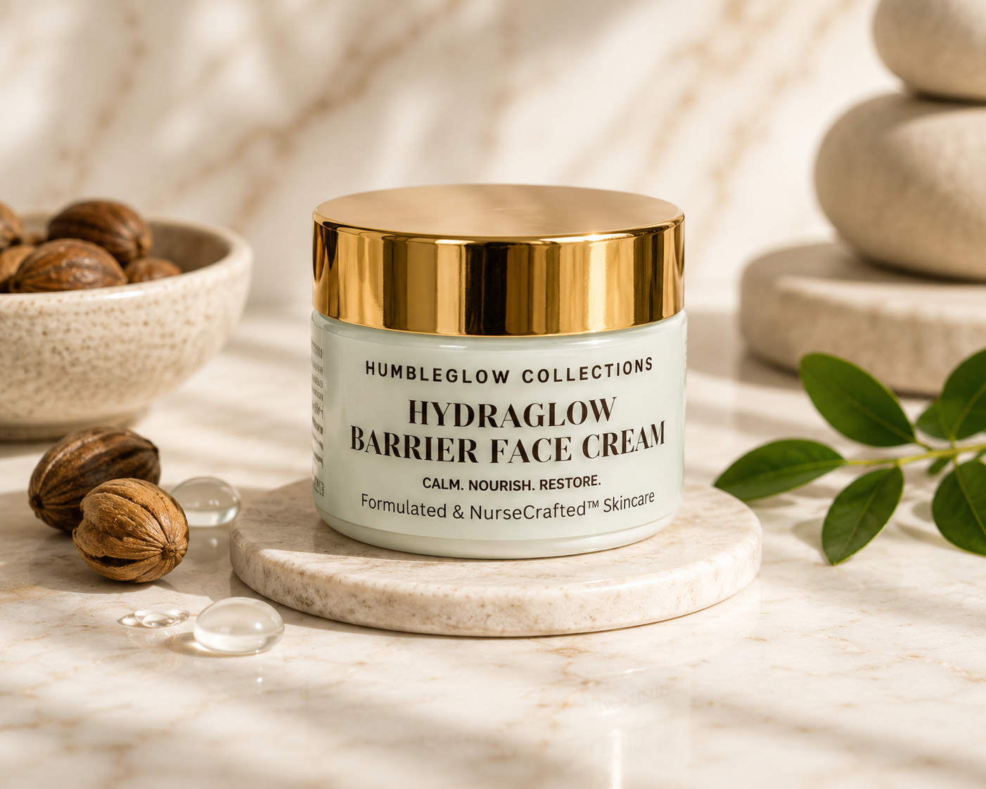 HydraGlow Barrier Face Cream | Lightweight Hydration | NurseCrafted™