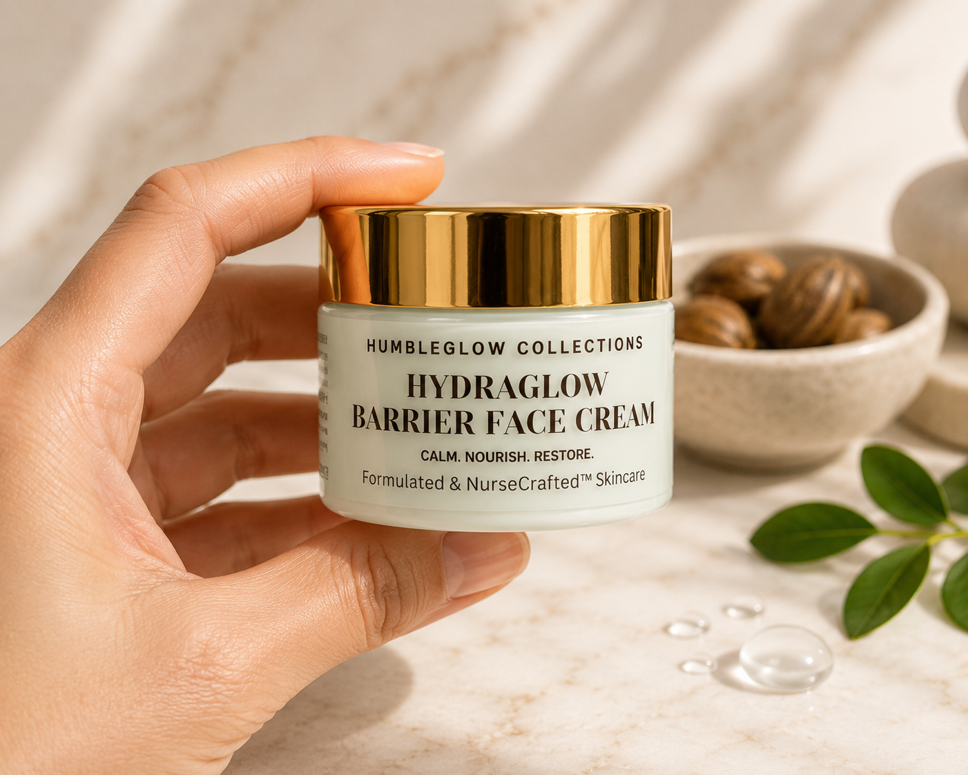 HydraGlow Barrier Face Cream | Lightweight Hydration | NurseCrafted™